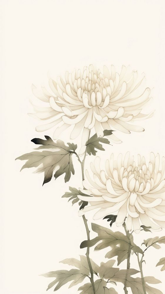 Flower chrysanths painting pattern.