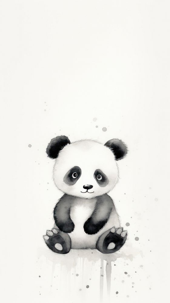Drawing mammal sketch panda.
