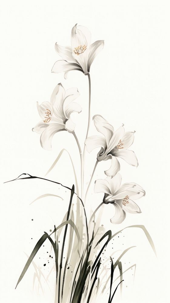 Flower plant white inflorescence.