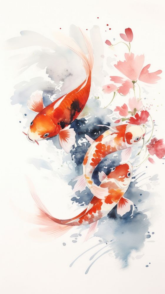 Fish carp koi painting.