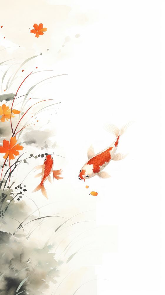 Fish goldfish paper koi.