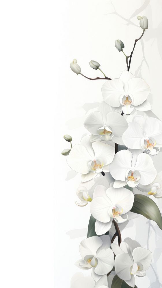 Flower orchid plant white.