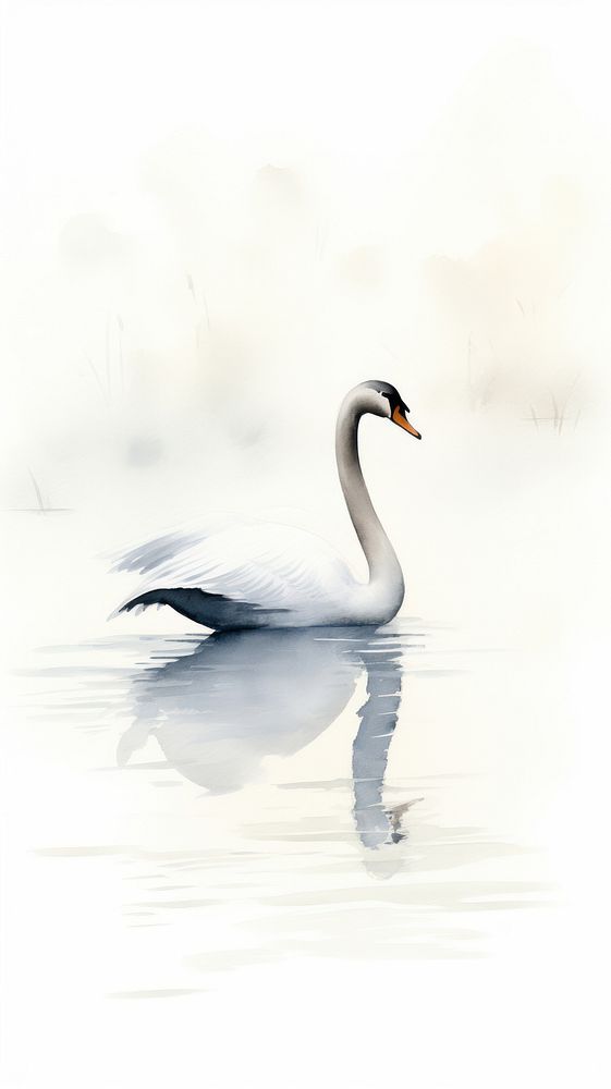 Swan in a lake swan animal white.