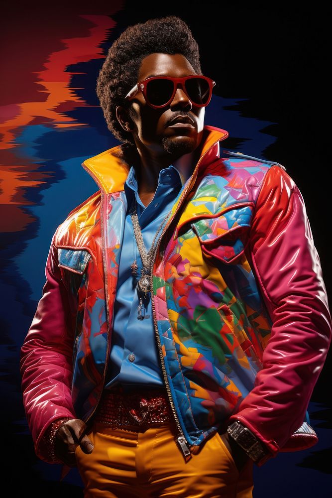 An african man model sunglasses portrait jacket.