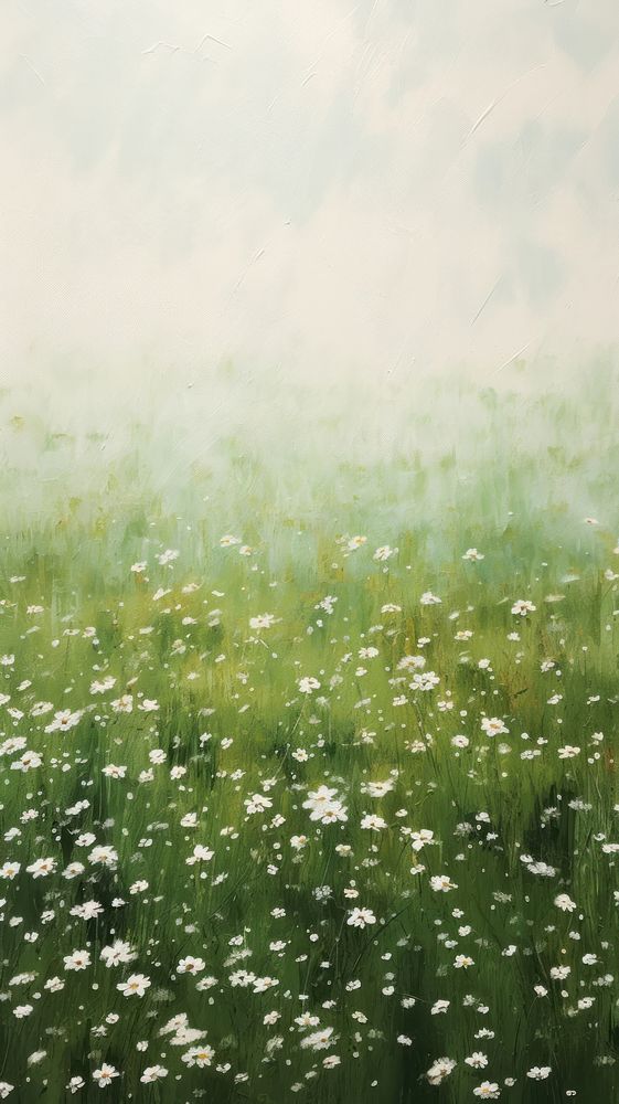 Meadow grassland outdoors painting.
