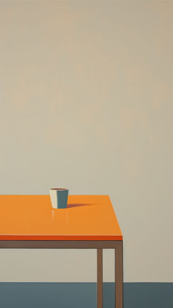 Orange on the table furniture cup mug.