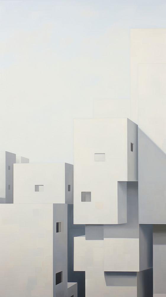 Minimal space buildings architecture painting wall.