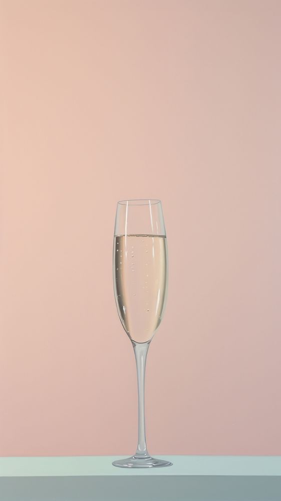 Simplicity champagne glass drink.