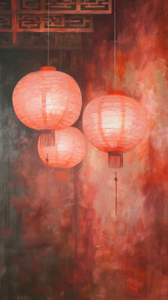 Painting lantern lamp art.