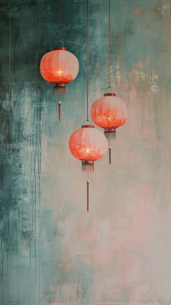 Painting lantern lamp chinese lantern.