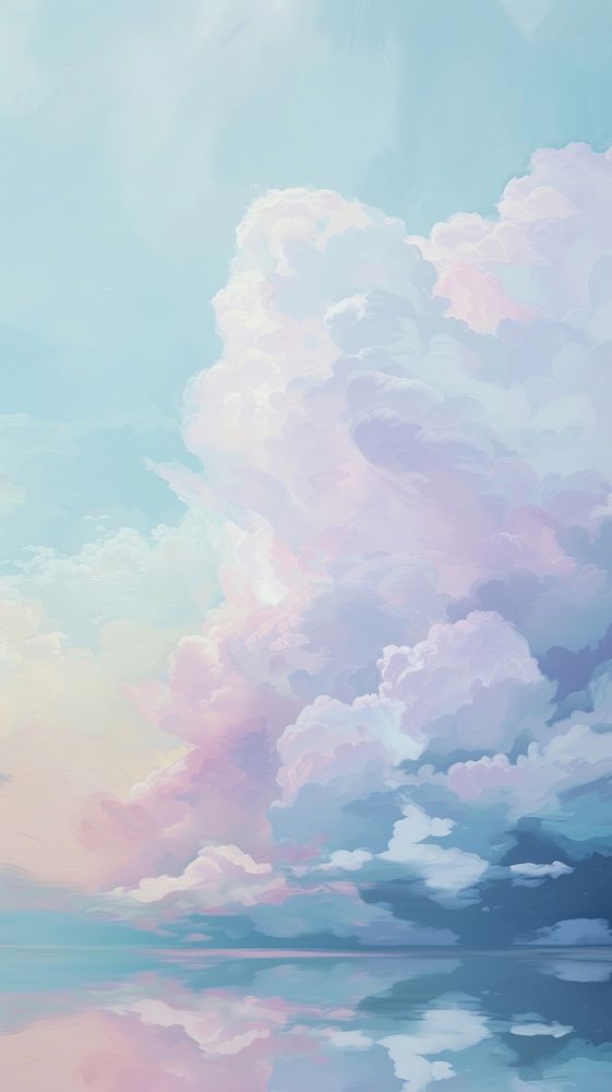 Painting outdoors nature cloud.