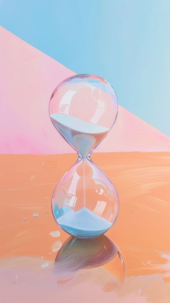 Hourglass transparent deadline circle.