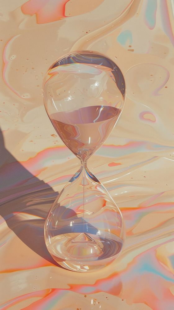 Hourglass transparent refreshment reflection.