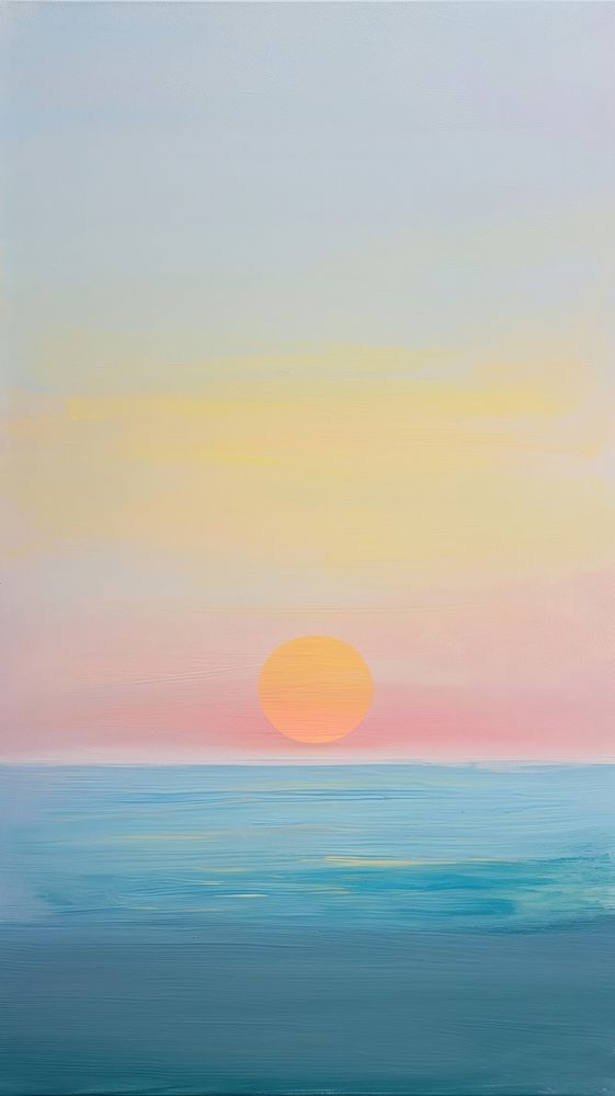 Painting outdoors horizon sunrise.