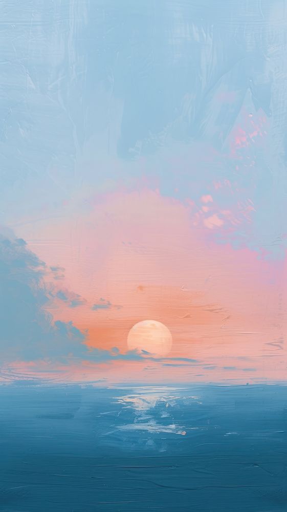 Outdoors painting horizon sunrise.
