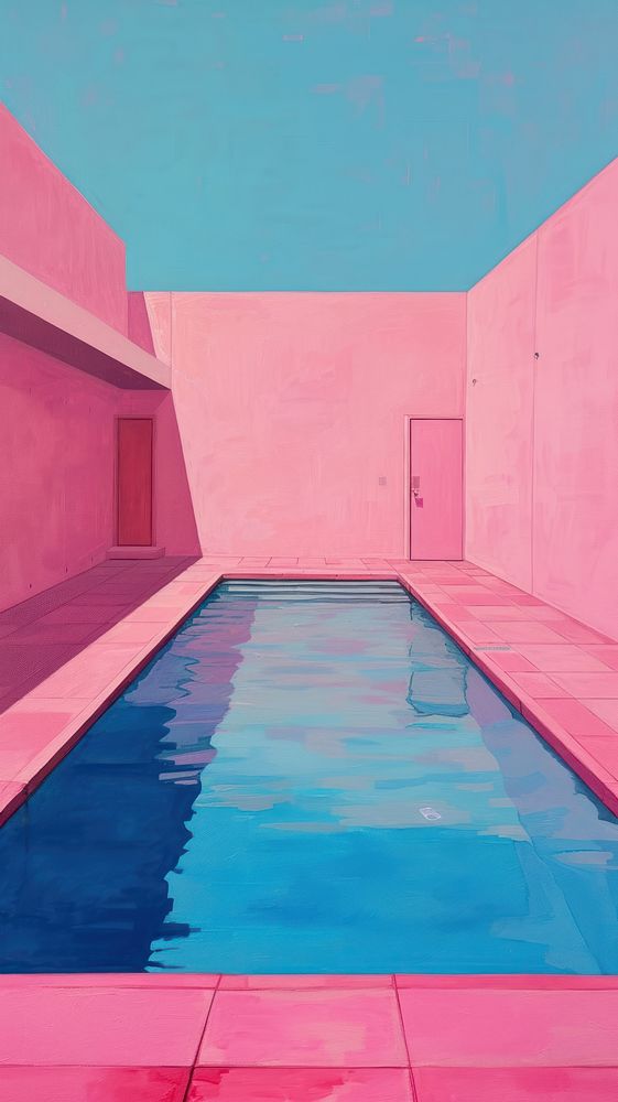 Painting pool swimming pool architecture.