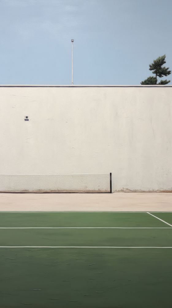 Tennis court architecture wall outdoors.