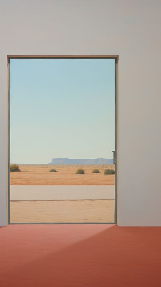 The window with desert background door architecture landscape.