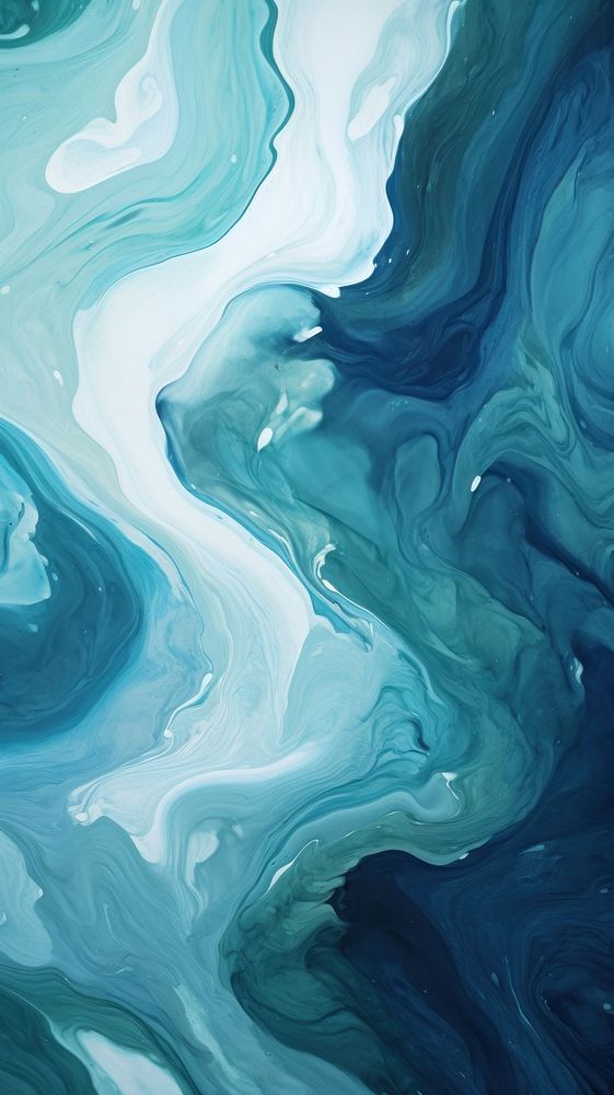 White blue painting of paint wallpaper abstract pattern aqua. AI generated Image by rawpixel.