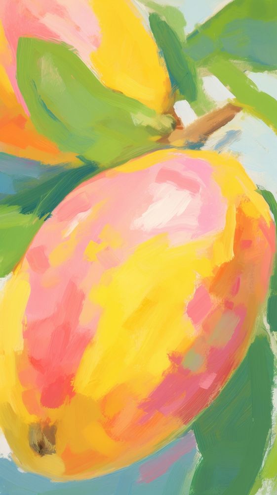 Mango painting art backgrounds. AI generated Image by rawpixel.