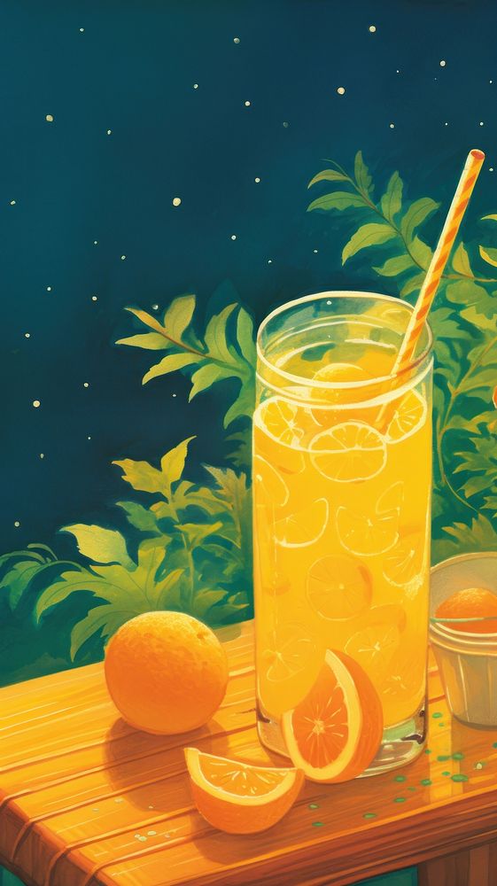 Orange juice lemonade fruit drink. AI generated Image by rawpixel.