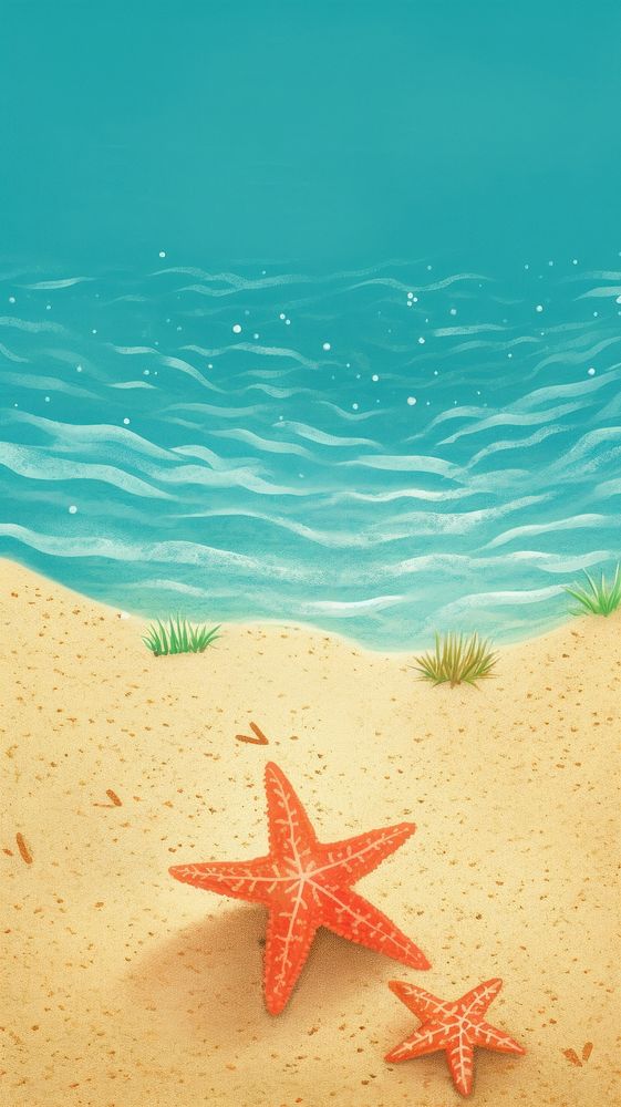 Starfish on the sand outdoors nature summer. AI generated Image by rawpixel.