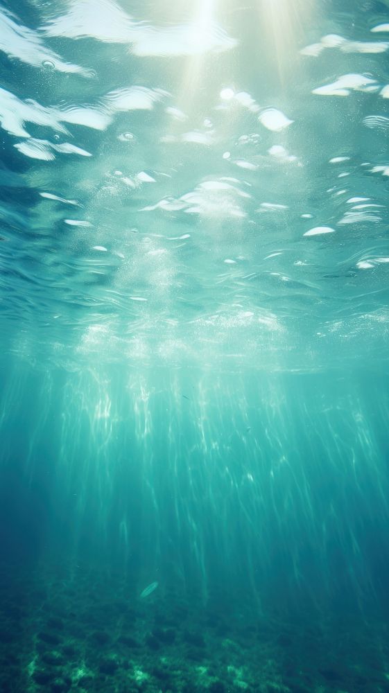 Wallpaper ocean underwater backgrounds outdoors. AI generated Image by rawpixel.