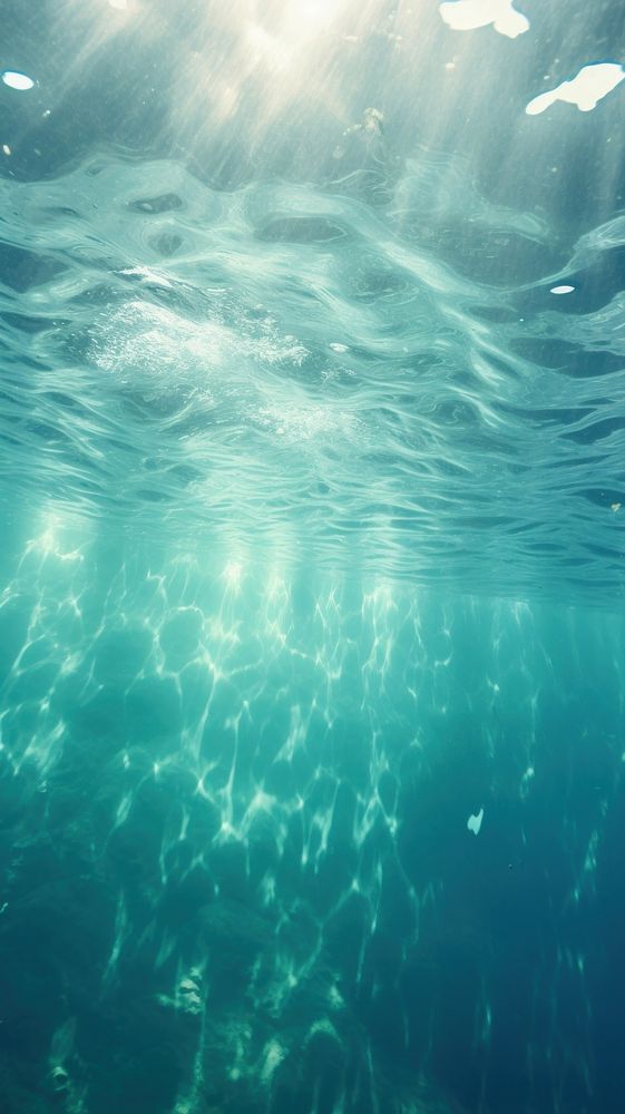 Wallpaper ocean underwater backgrounds swimming. AI generated Image by rawpixel.