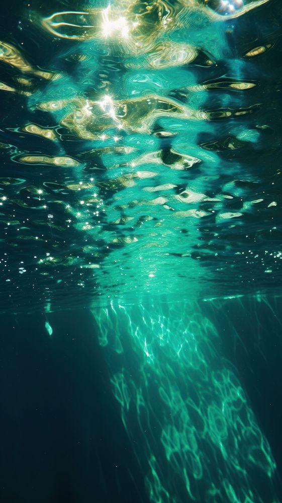 Ocean underwater reflection swimming outdoors. AI generated Image by rawpixel.