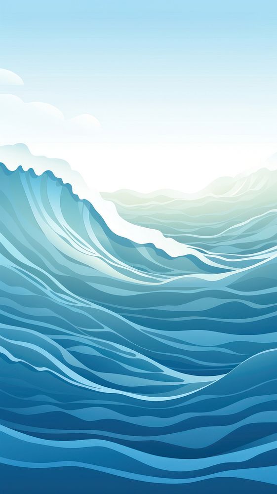 Ocean wave surface ocean outdoors horizon. AI generated Image by rawpixel.
