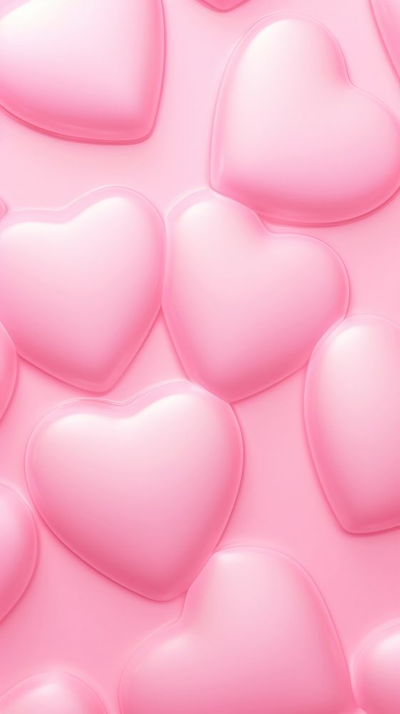 Cute puffy 3d heart wallpaper backgrounds petal repetition.