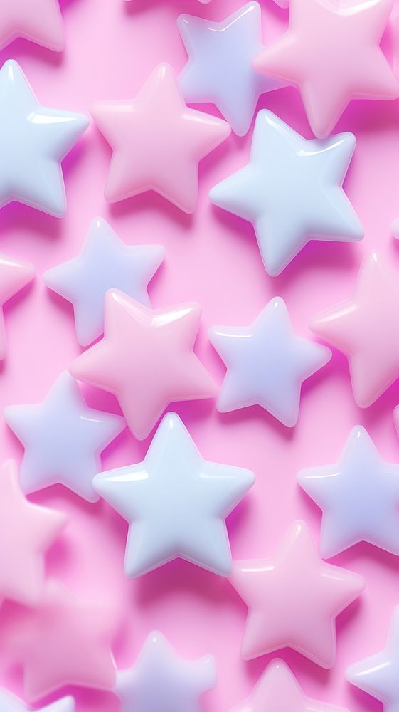 Cute puffy 3d stars wallpaper backgrounds repetition festival.