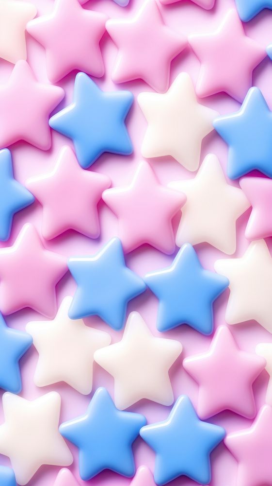 Cute puffy stars pattern backgrounds food confectionery.