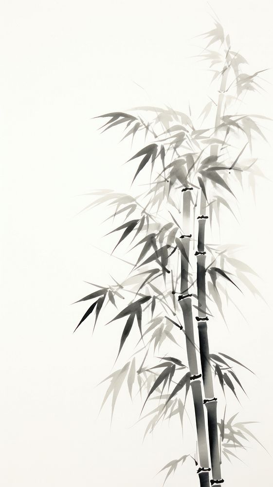 Bamboo plant microphone drawing.