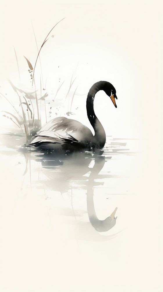 Swan animal bird beak.