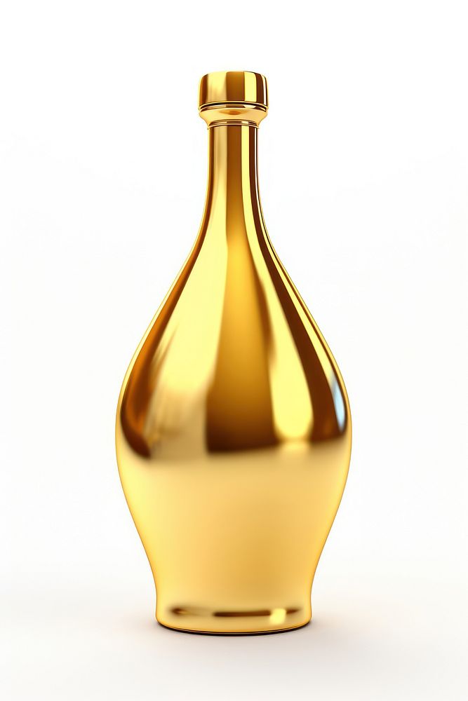 Bottle shiny vase gold.