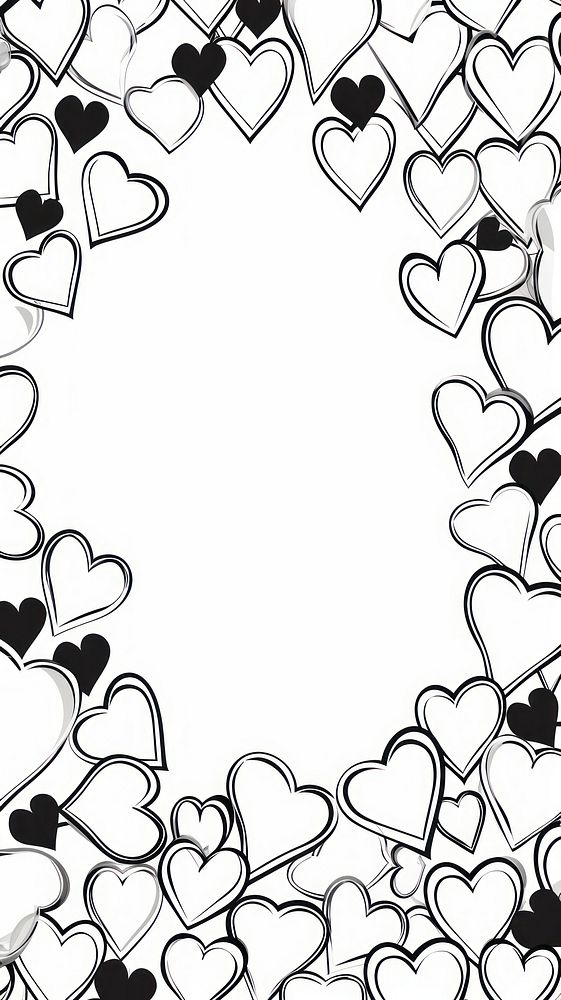  Heart backgrounds pattern line. AI generated Image by rawpixel.