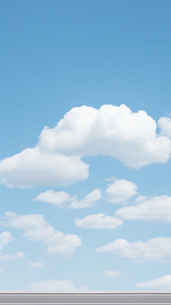  Fluffy cloud outdoors horizon nature. AI generated Image by rawpixel.