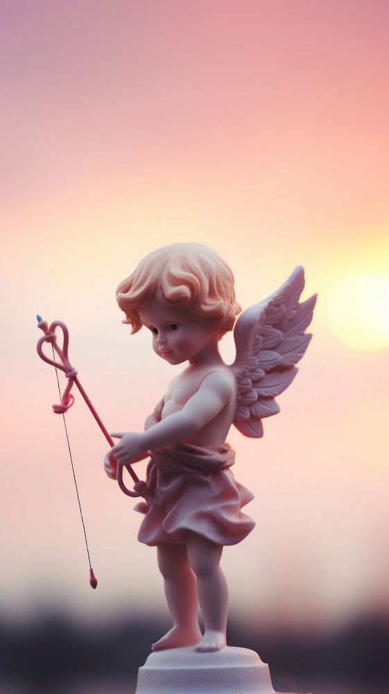  Cupid boy statue figurine art toy. AI generated Image by rawpixel.