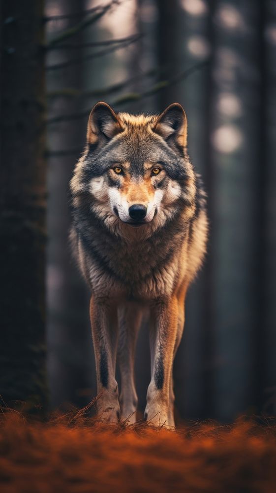 Full body of a wolf wildlife animal mammal.
