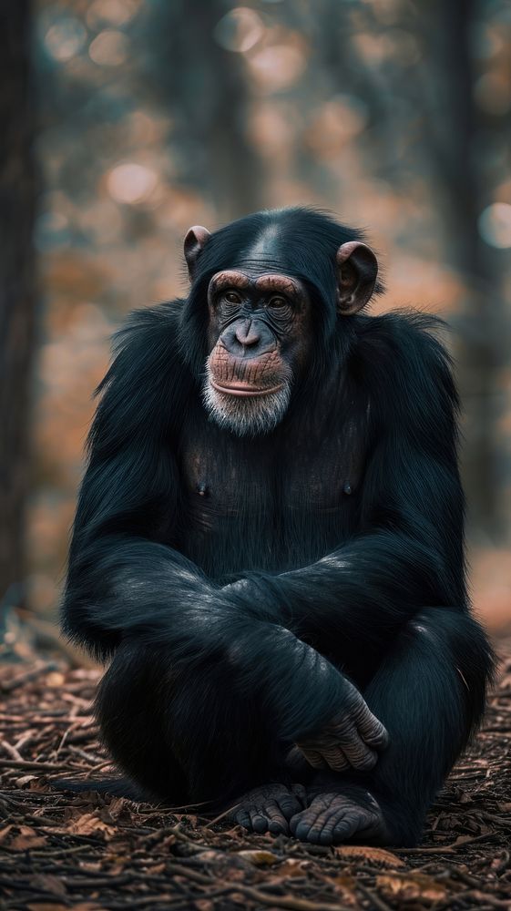 Full body chimpanzee wildlife ape | Premium Photo - rawpixel