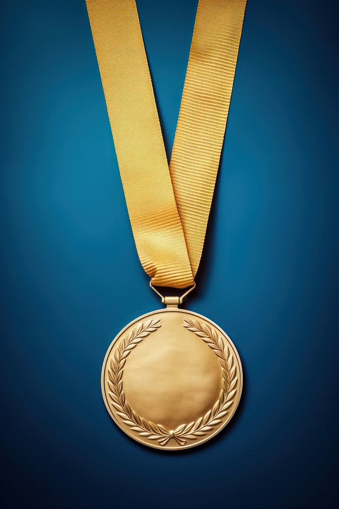 Gold medal for runner jewelry pendant locket. AI generated Image by rawpixel.