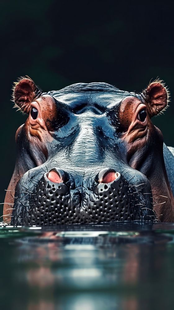 Hippopotamus wildlife animal mammal.