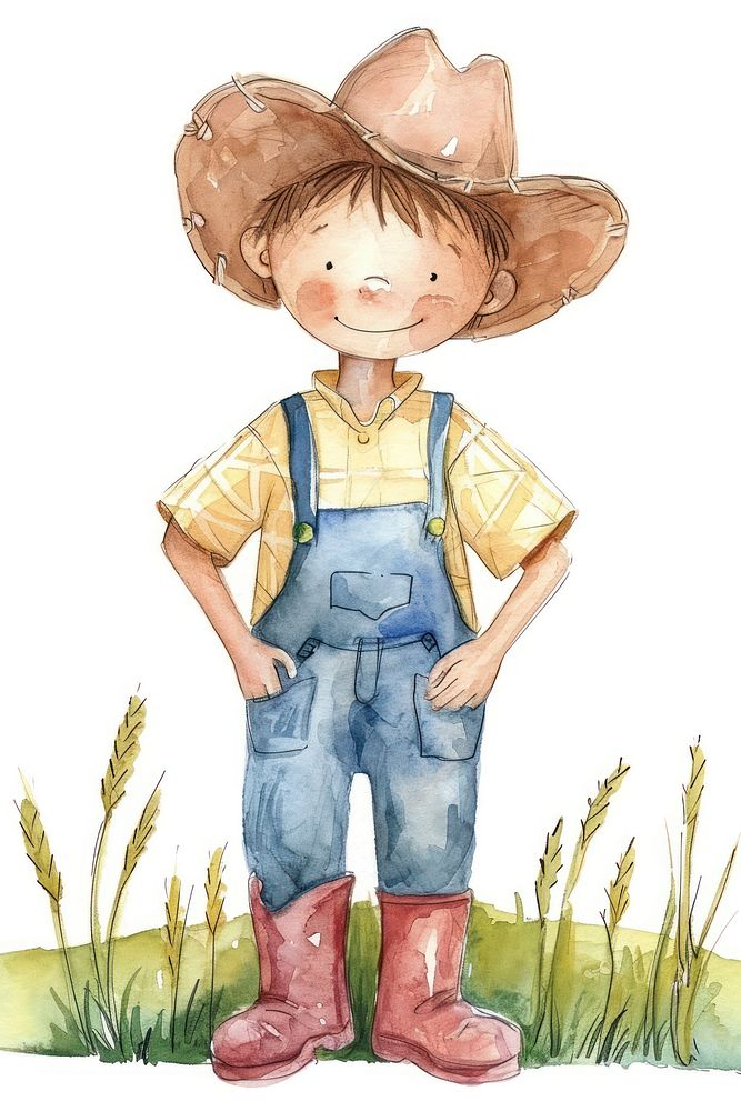 Farmer boy agriculture creativity headwear.