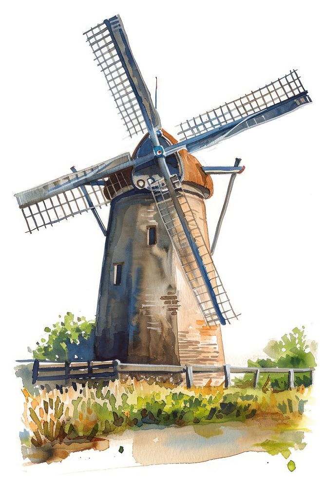 Windmill outdoors architecture watermill.