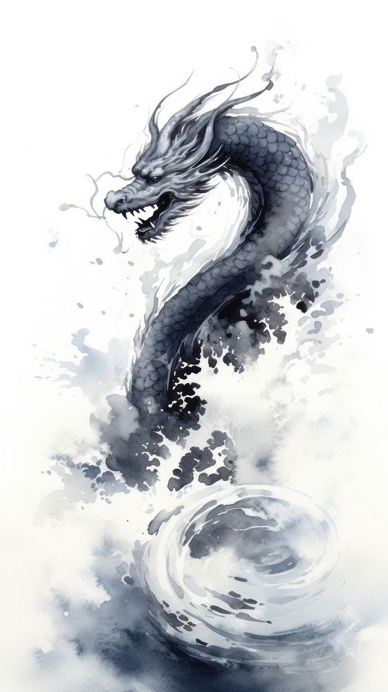 Animal dragon water ink.
