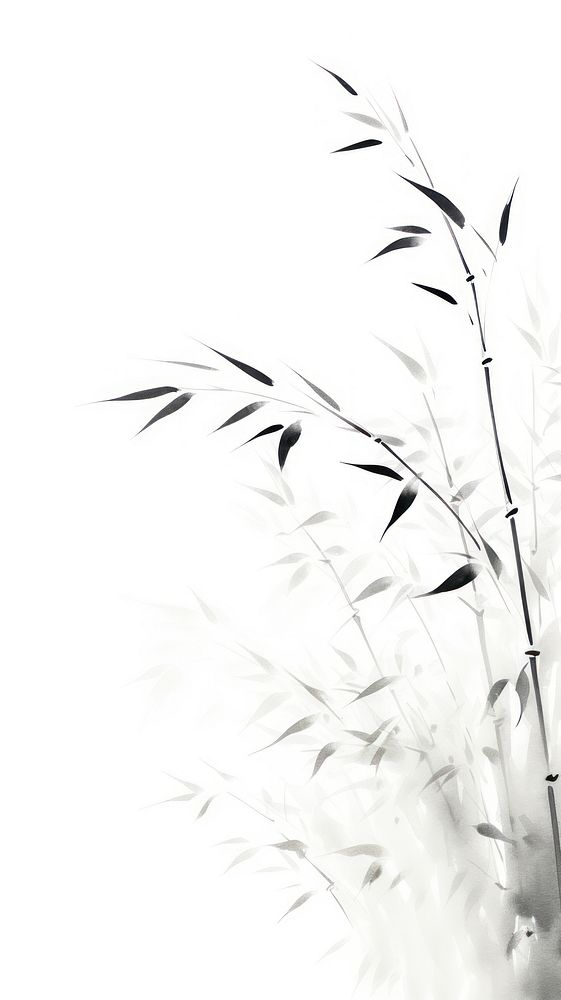 Chinese pattern plant white monochrome.