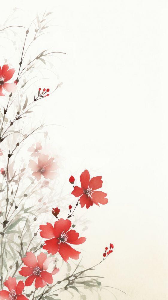 Chinese pattern backgrounds flower plant.
