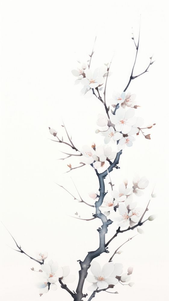 Flower trees blossom plant white.