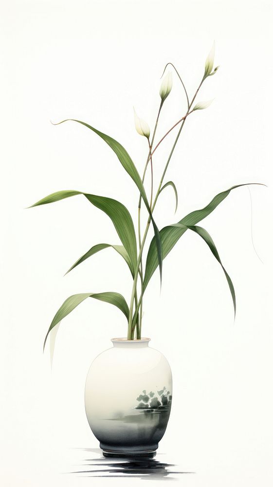 Plant on a vase flower freshness floristry.
